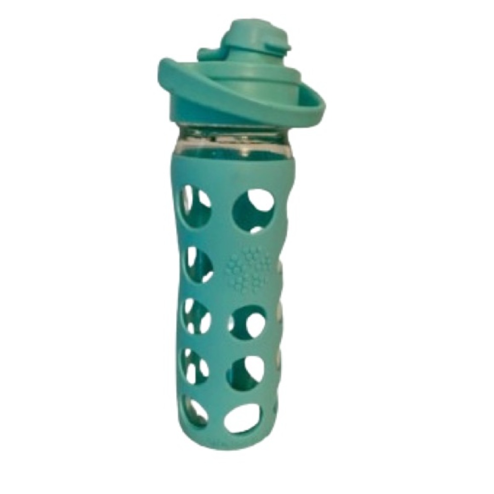 Lifefactory Glass Hydration/Water Bottle Mint Silicon 14oz